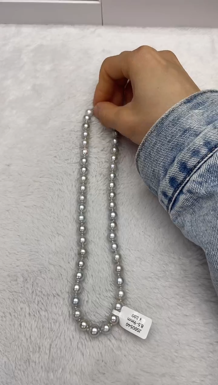 【闪购商品】海水珍珠颈饰未镶嵌AK真多麻8.5-9mm（多样性发一）