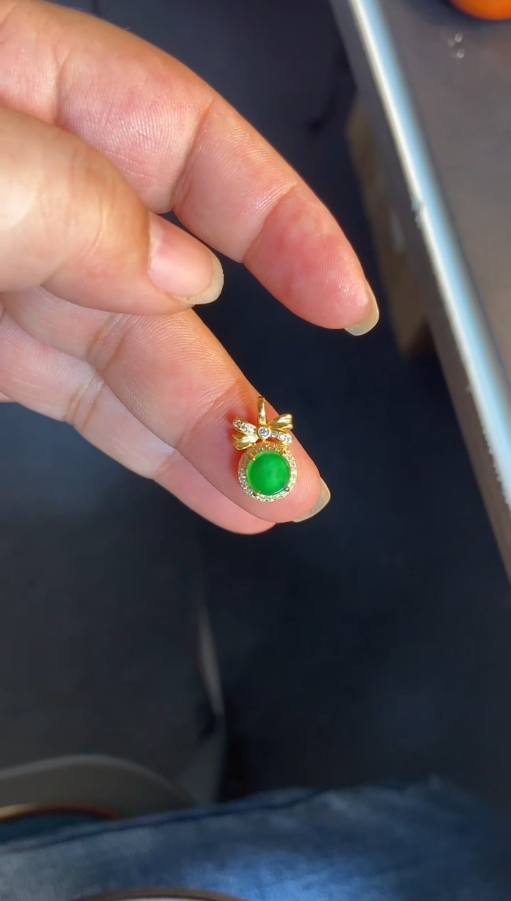 吊坠(不含链)银S925镶嵌翡翠1