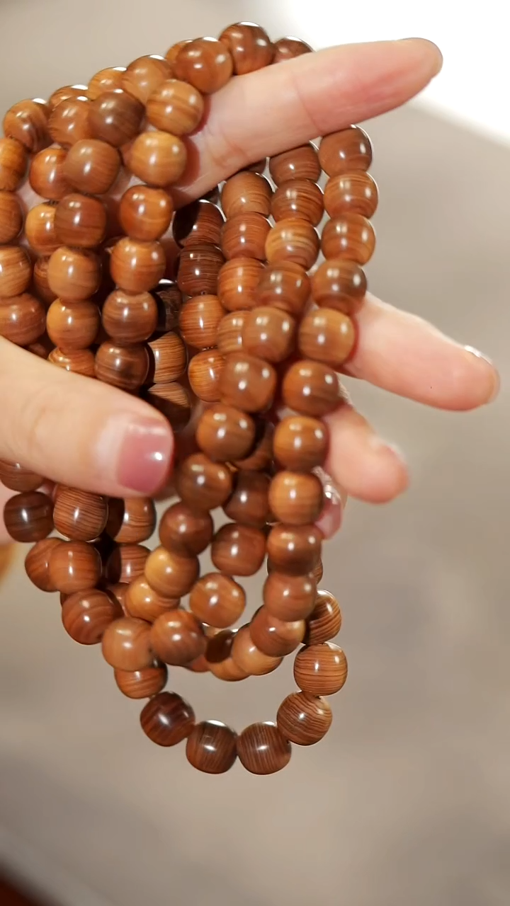 柏木（崖柏）陈化黑油料老型10mm108颗