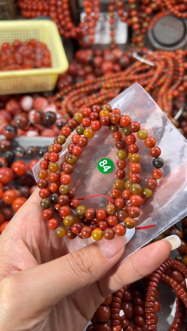 未镶嵌手串南红玛瑙文**娟6+