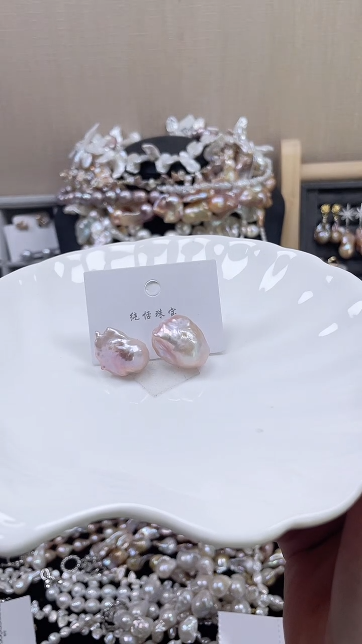 未镶嵌耳饰淡水珍珠【纯恬饰品】