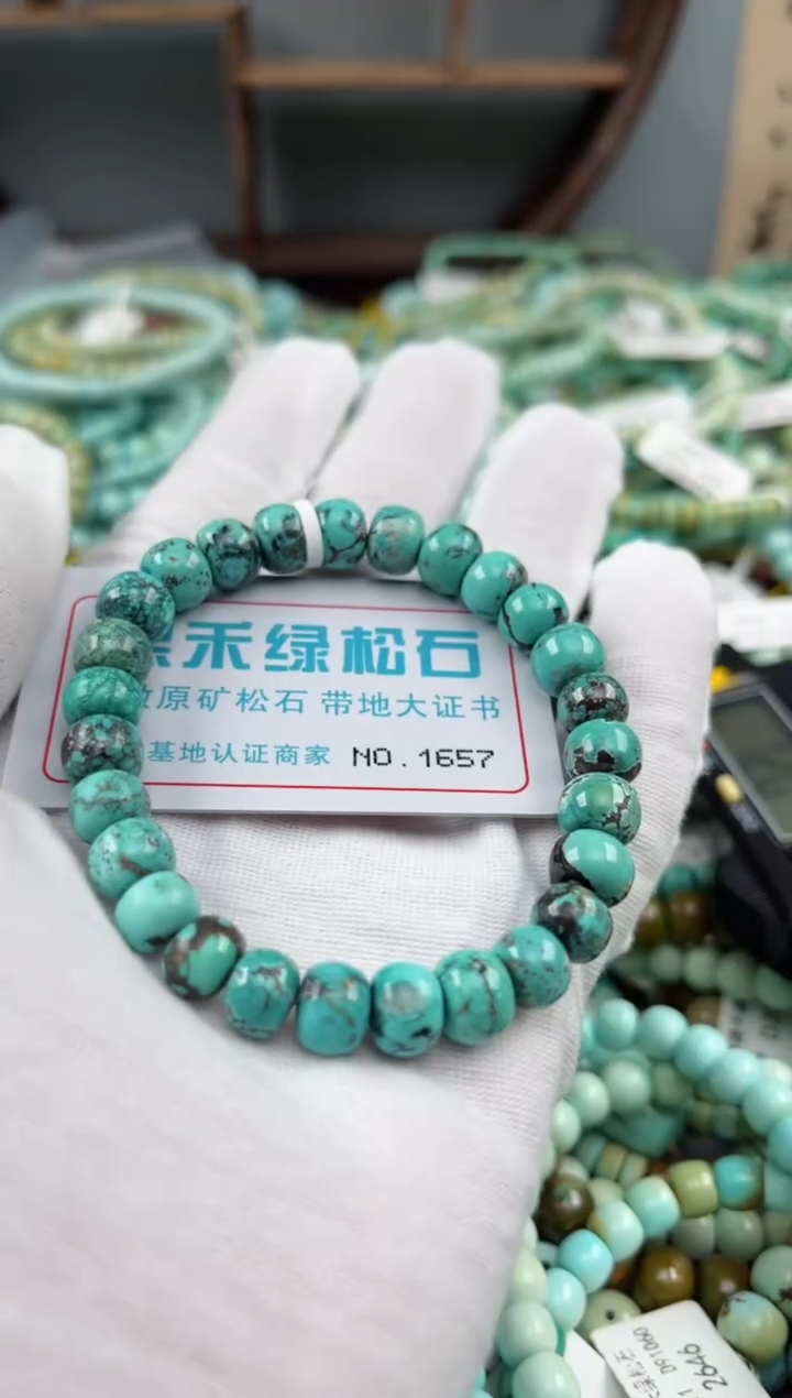 未镶嵌绿松石松石1657