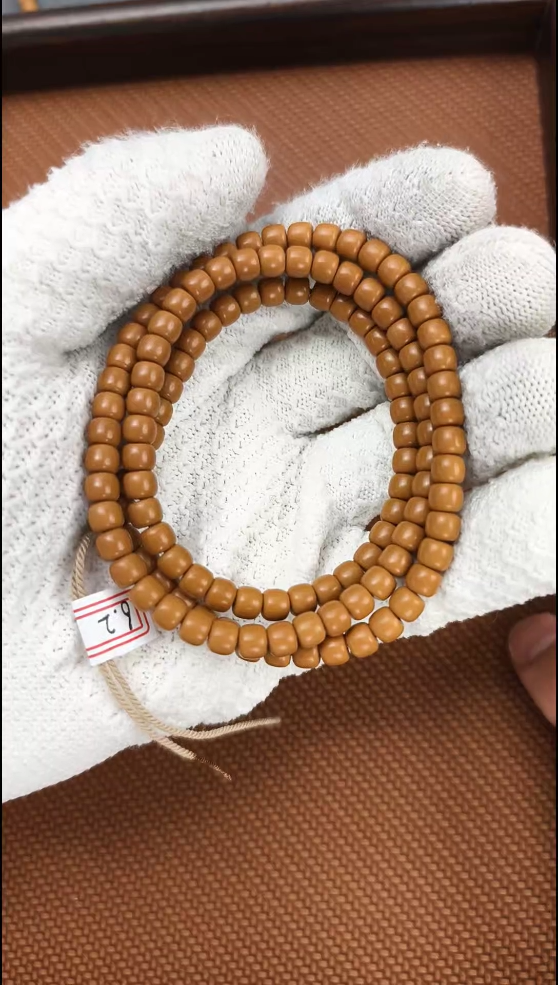 手串橄榄核核尖长串6.2mm全品老挝108脖挂