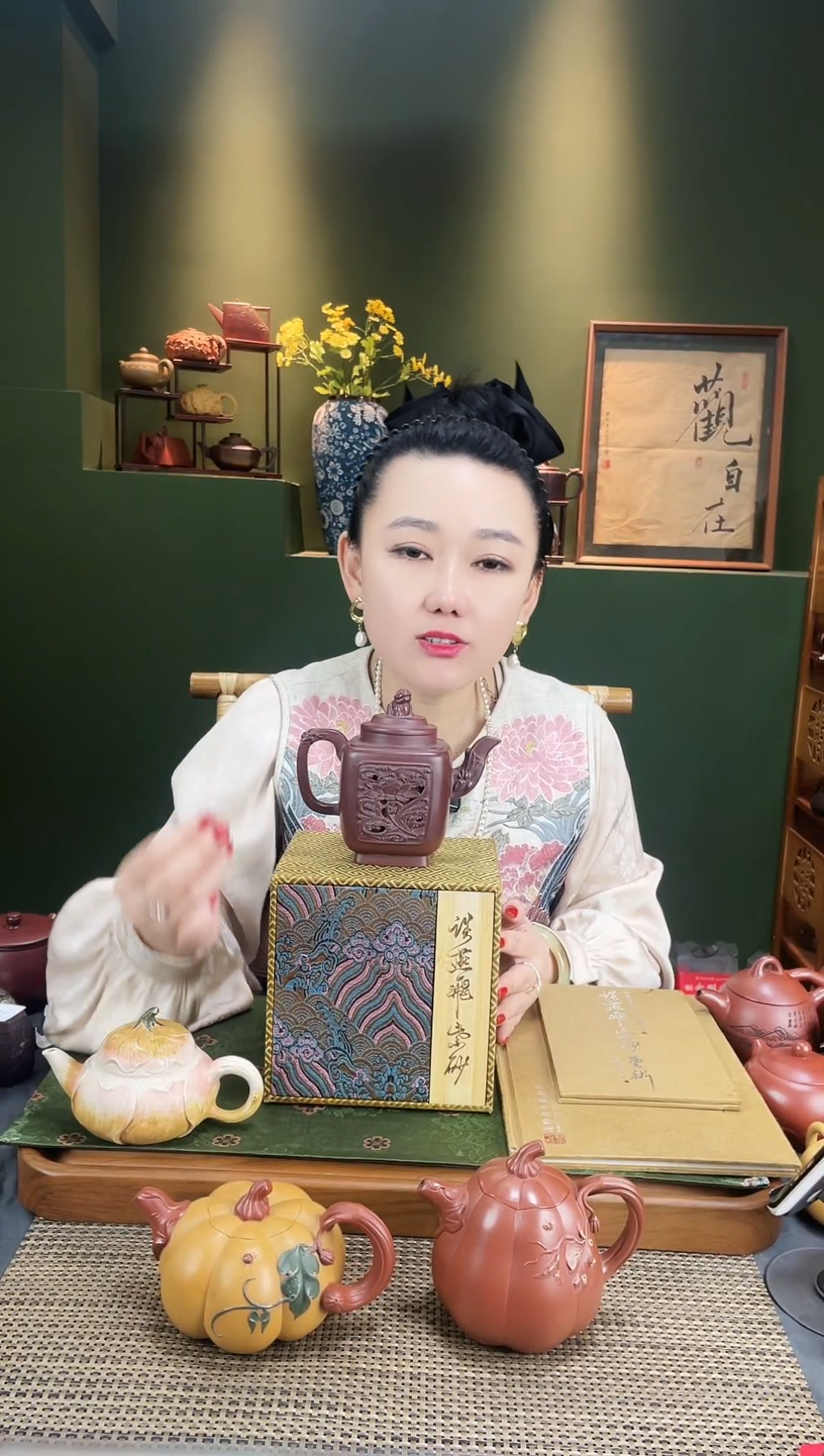 【闪购商品】紫砂茶壶谈燕飞底槽清镂空祥瑞高四方