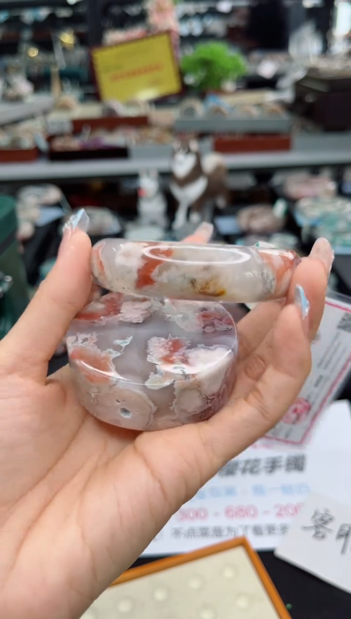 【闪购商品】石英质玉手镯未镶嵌60圈口（赠品镯心）2S9845