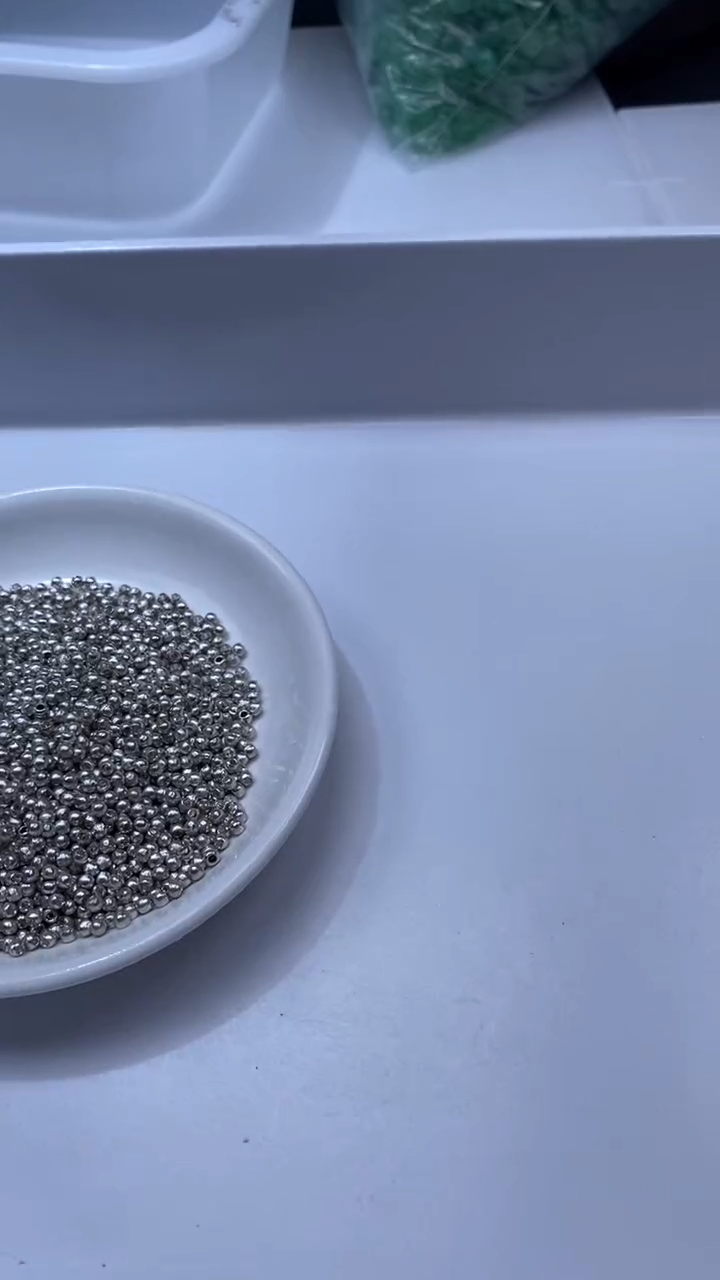 颈饰银S800镀金镶嵌水晶X767-银色猫眼3mm*40颗