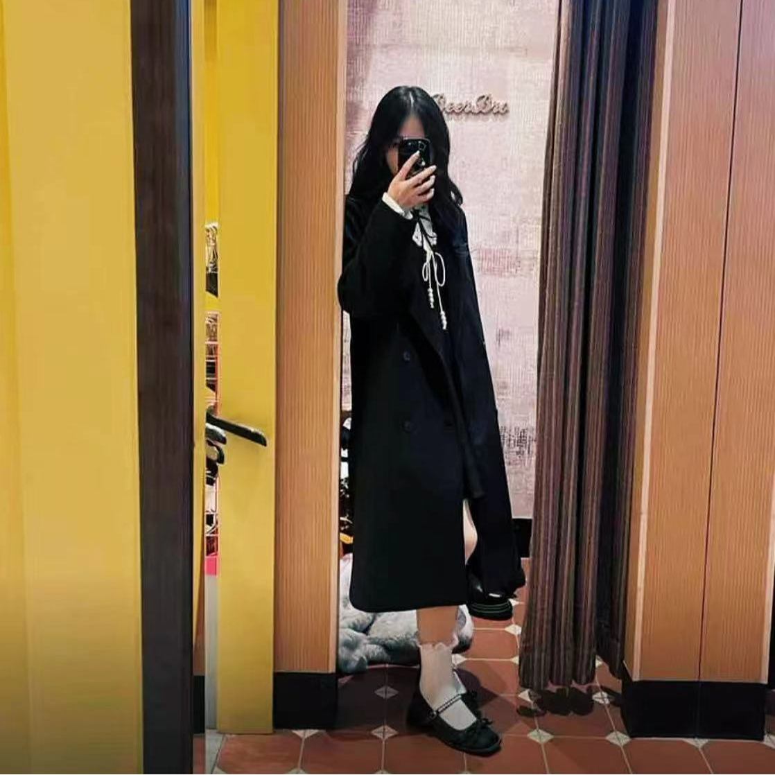 新款毛呢大衣加棉保暖冬款女潮