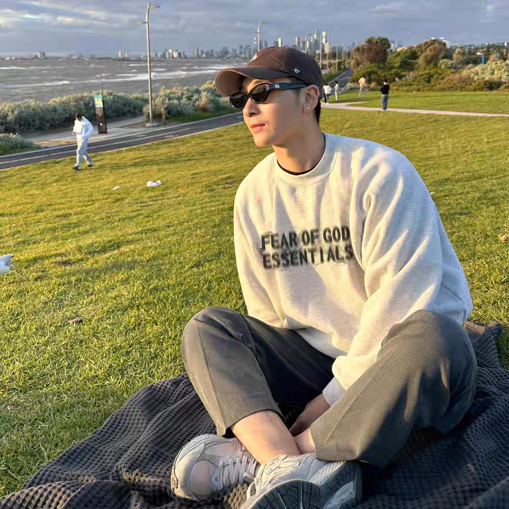 ESSENTIALS 烟雾圆圈 圆领卫衣