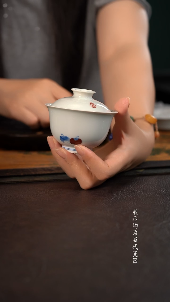 聚澜堂事事如意大盖碗