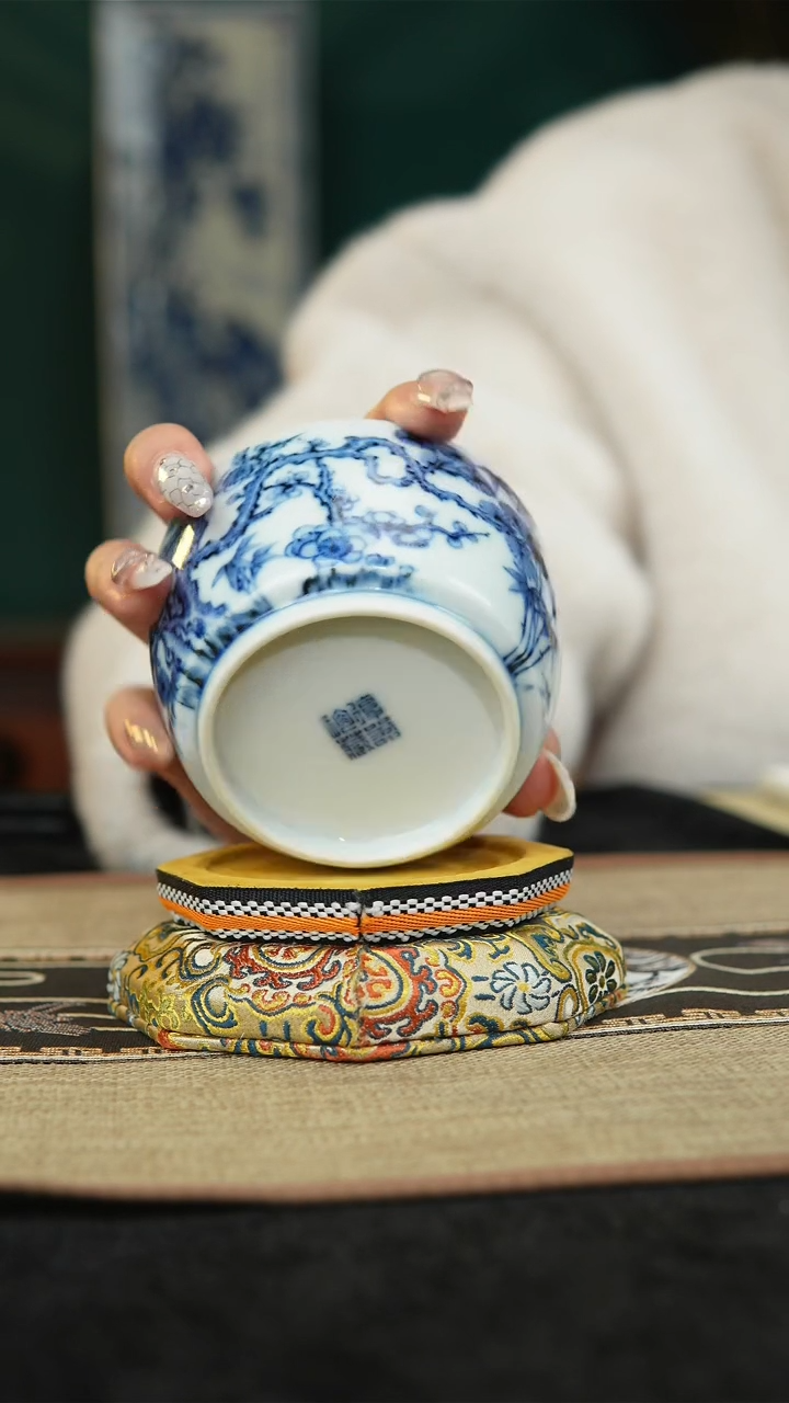 【闪购商品】青花松竹梅主人杯缸杯
