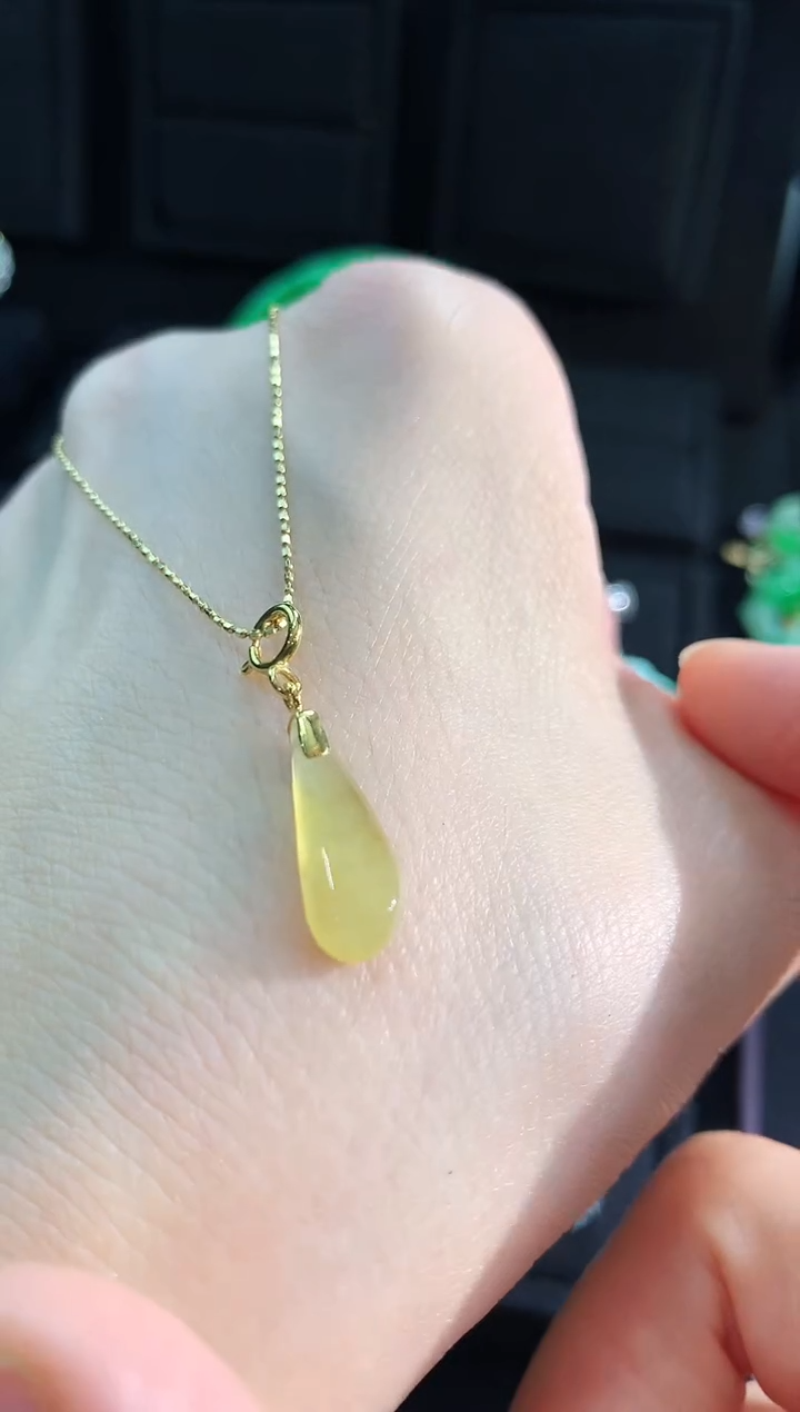 【闪购商品】翡翠吊坠(不含链)18K金镶嵌吊坠