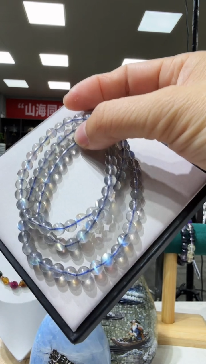 未镶嵌手链拉长石优0443 约5mm