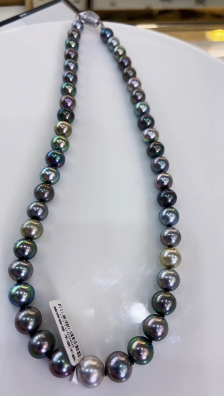 【闪购商品】海水珍珠颈饰银S925镶嵌大溪地8-11.4mm