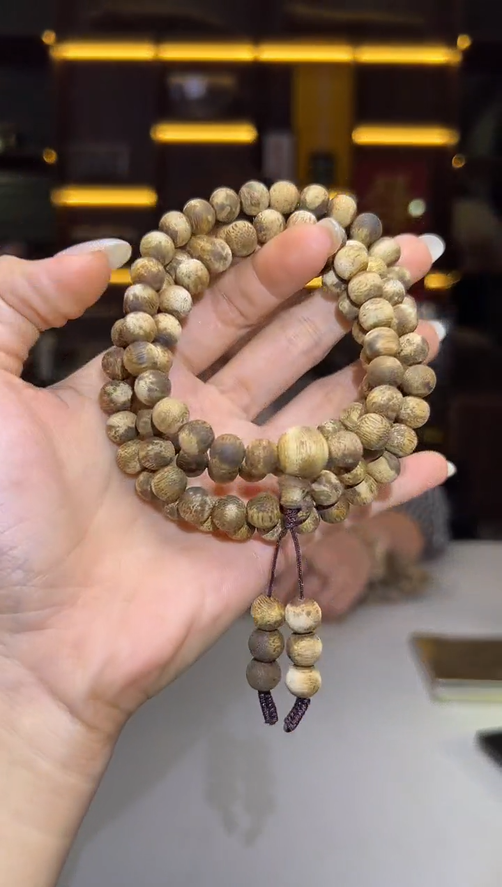 沉香沉香碎屑785号原色磨砂08圆珠多圈老料多样性发一25