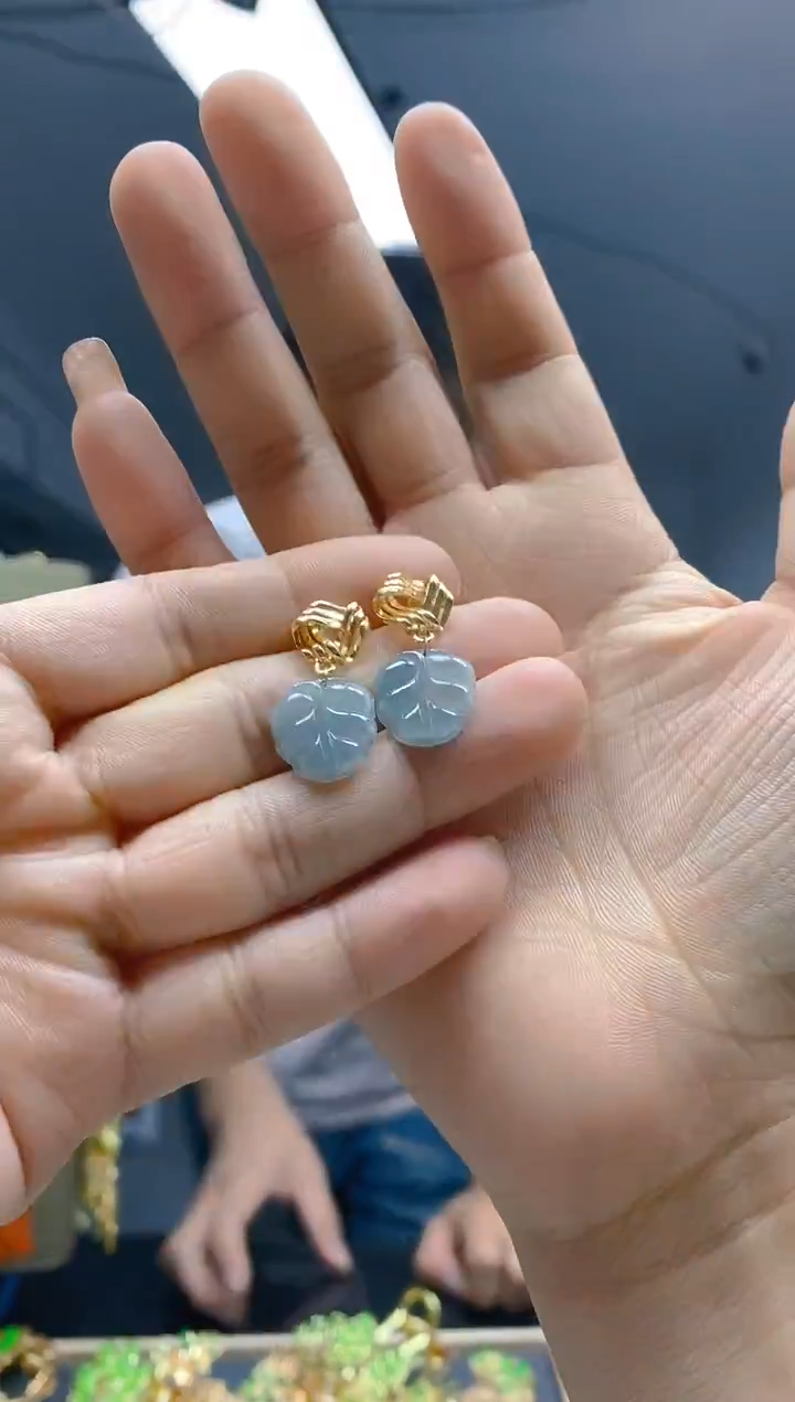 【闪购商品】翡翠耳饰合金287翡翠耳钉