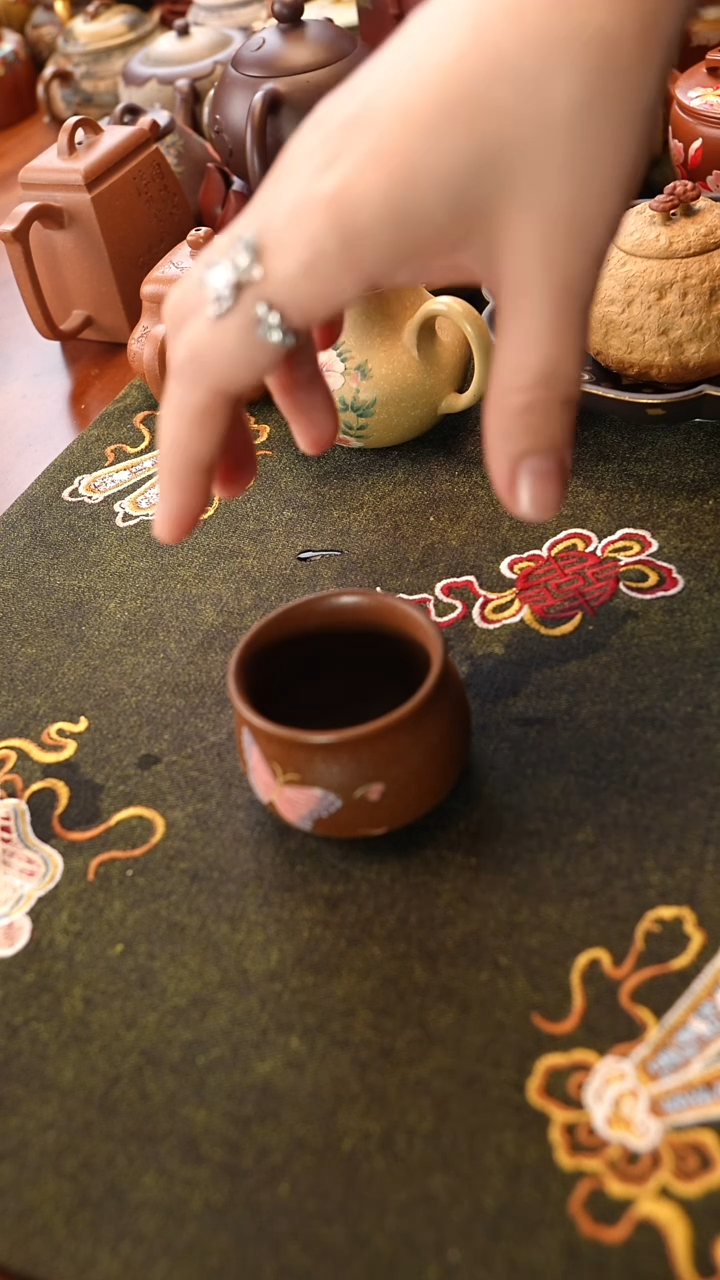 茶壶紫砂柴烧蝴蝶杯
