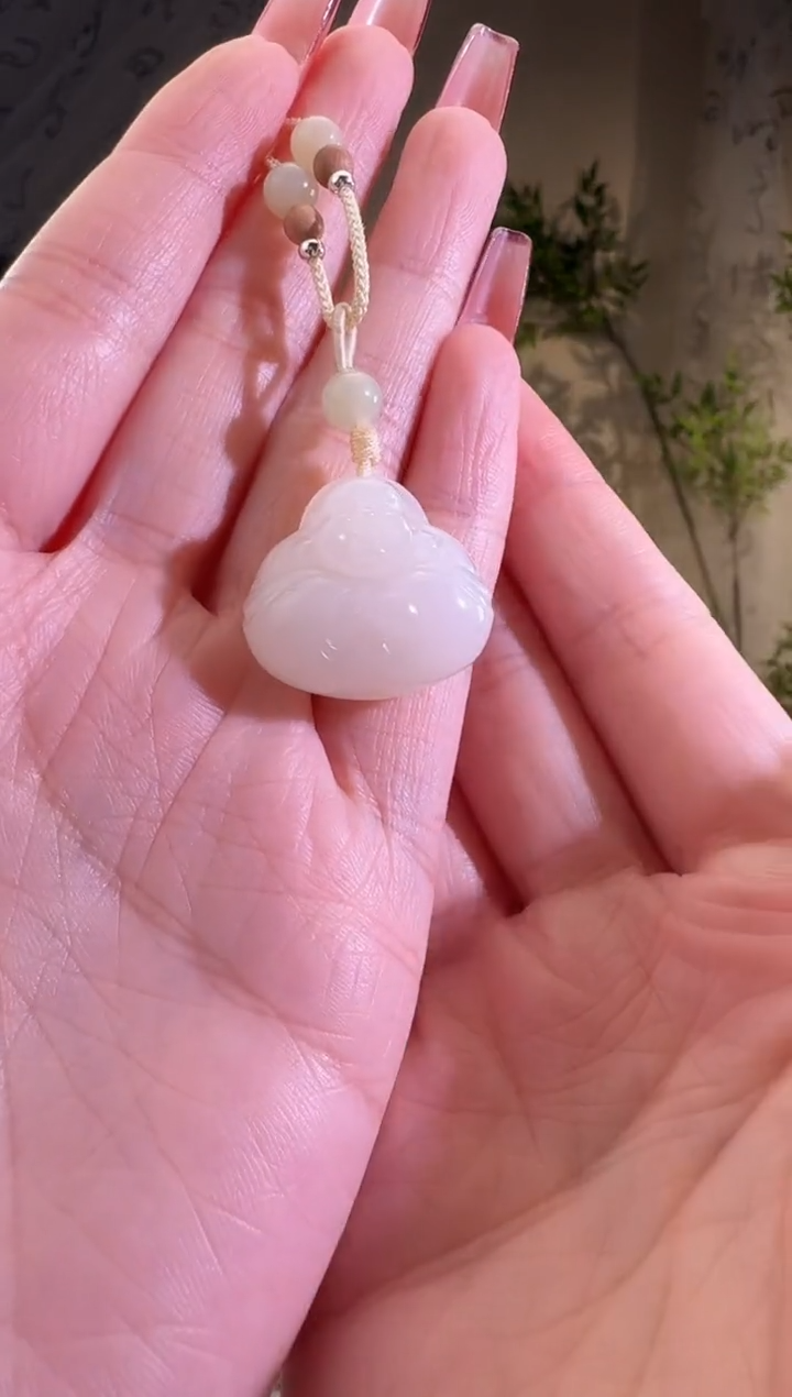 【闪购商品】和田玉颈饰未镶嵌白抱抱佛