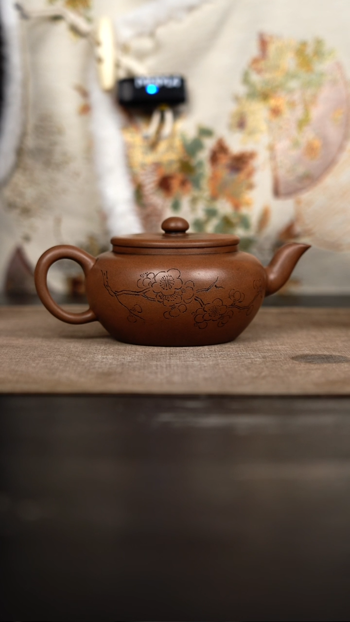 茶壶紫砂文人段刻绘古莲子