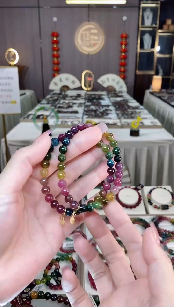 未镶嵌老矿碧玺单圈手串6mm+碧玺hon多样性发货一条