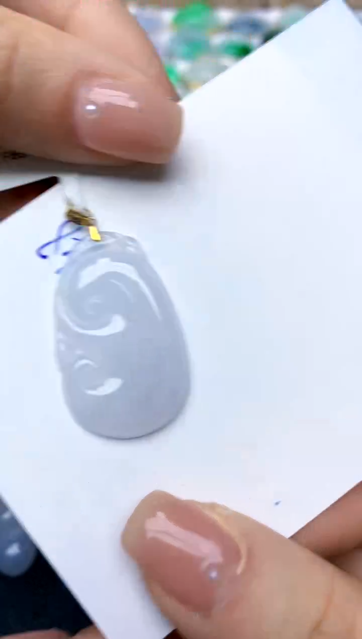 【闪购商品】翡翠颈饰18K金镶嵌48天然A货翡翠