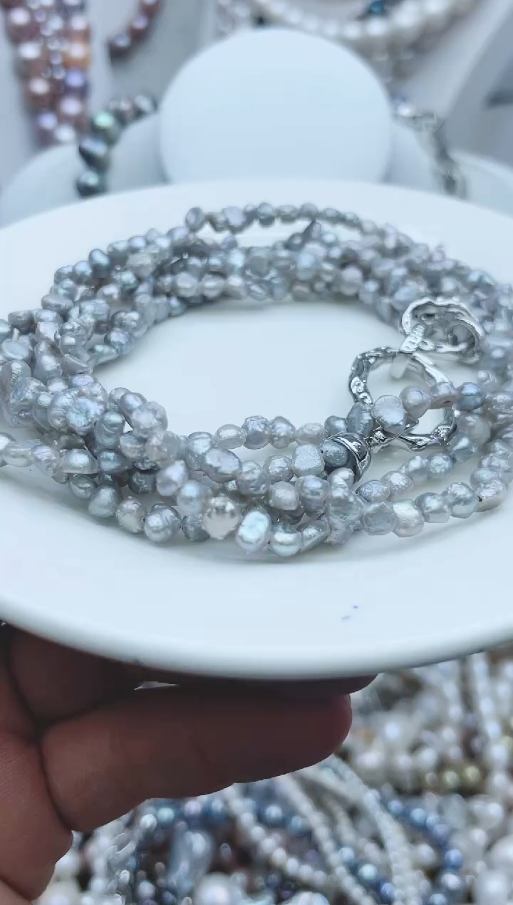 【闪购商品】淡水珍珠颈饰钛钢1