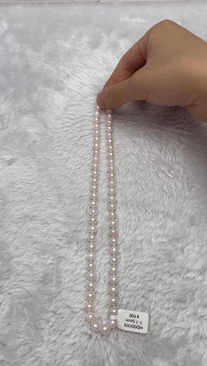项链银S925镶嵌海水珍珠AK7-7.5mm