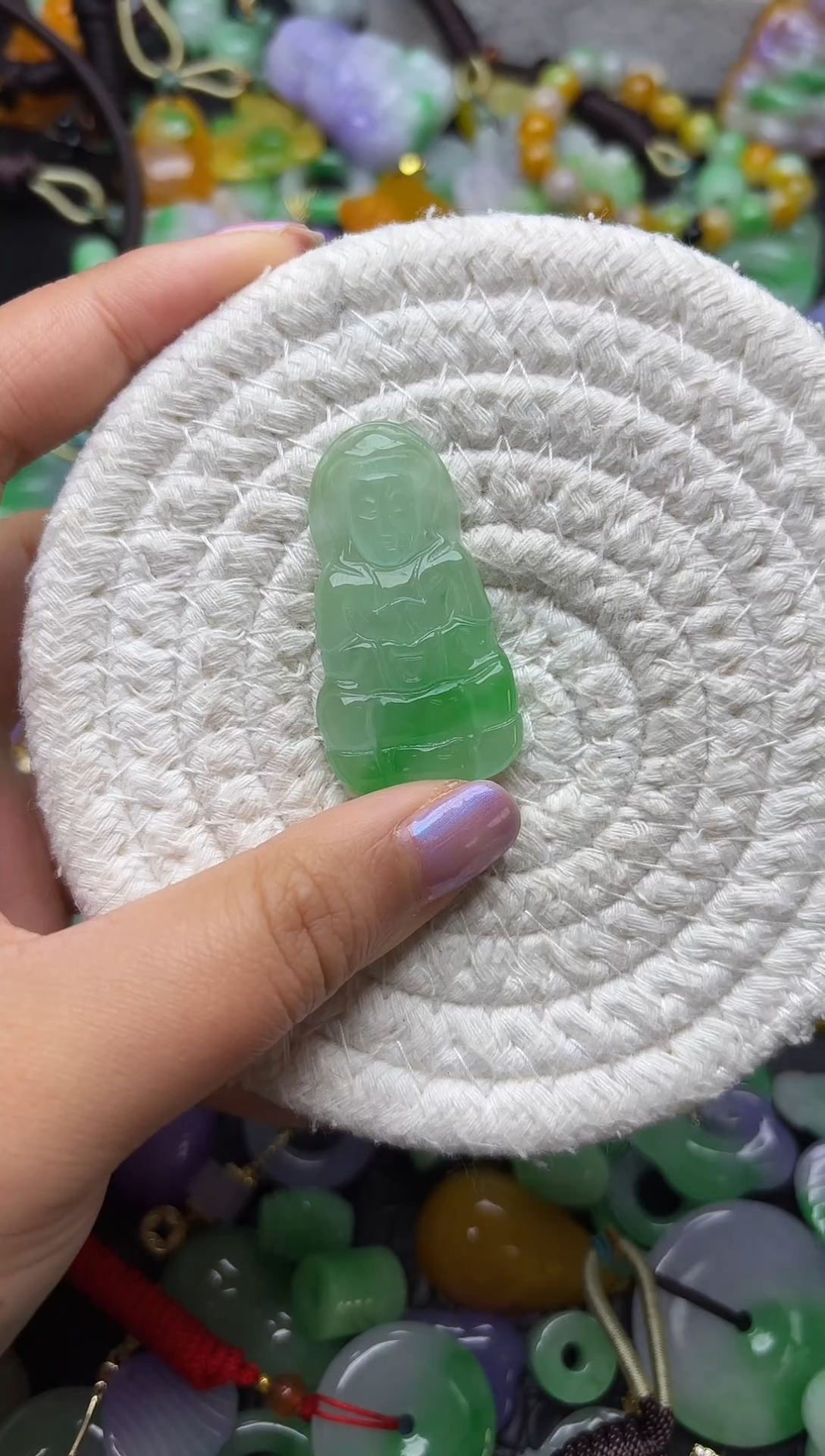 颈饰未镶嵌翡翠缅甸翡翠吊坠