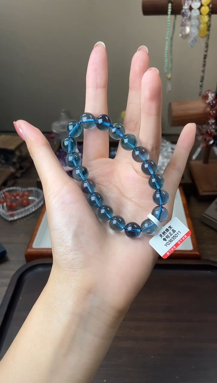 未镶嵌手链萤石11mm蓝萤石