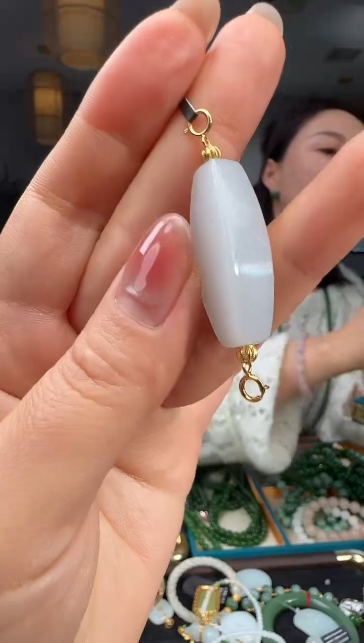 吊坠(不含链)银S925镶嵌和田玉1