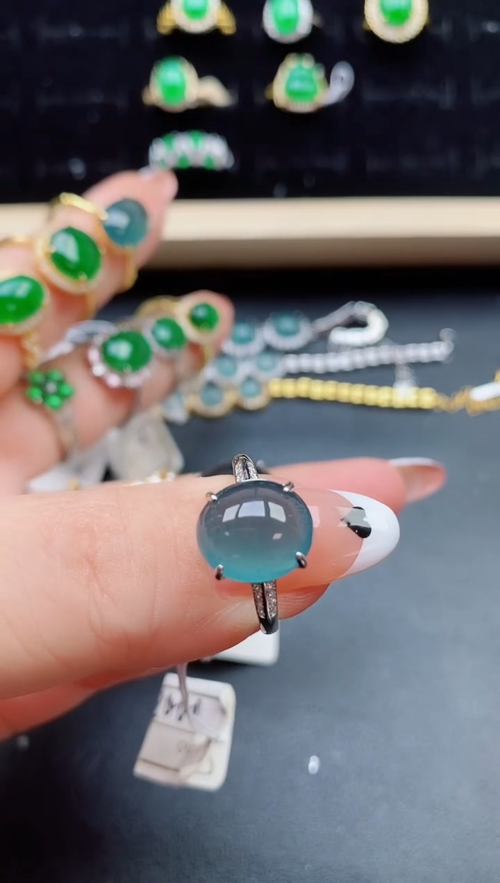 【闪购商品】翡翠戒指银S925镶嵌321312