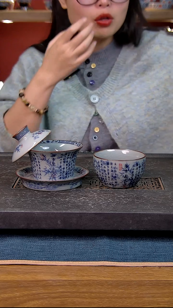 简装家用款2件套 老陶泥开片纹陶瓷茶具
