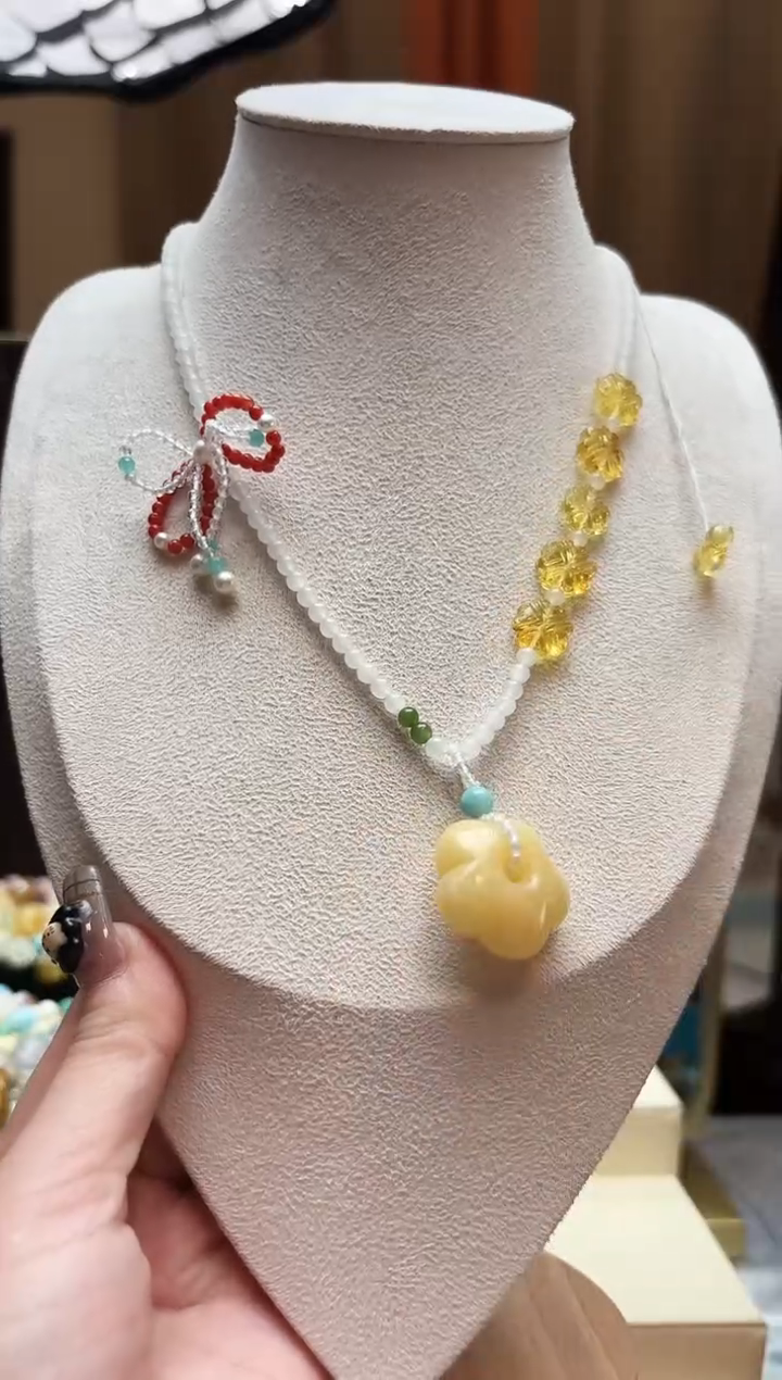 【闪购商品】琥珀颈饰未镶嵌2.2手工编织商品12