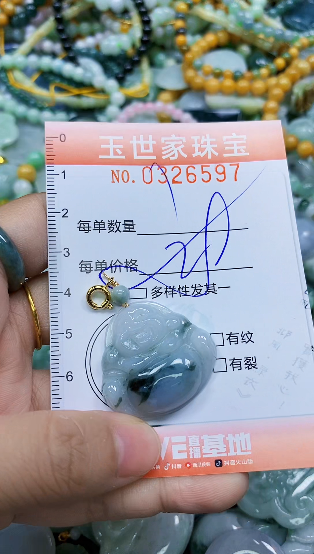翡翠未镶嵌颈饰闪购0326597多样性发其一
