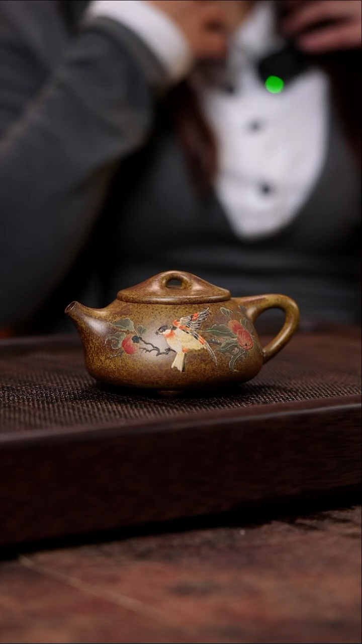 宜兴紫砂柴烧石瓢200cc