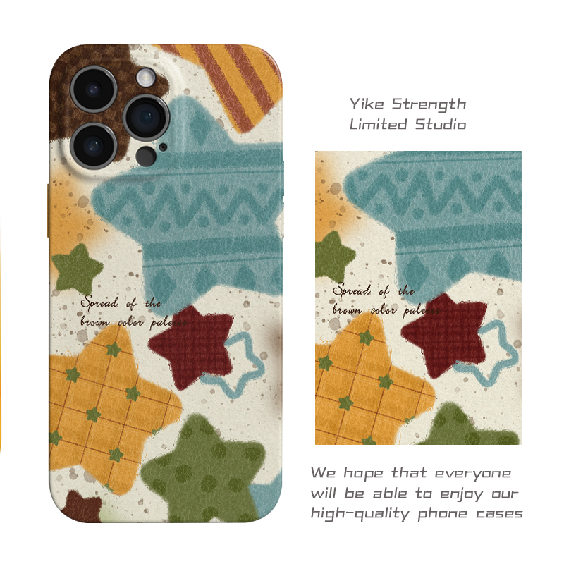 星星饼干菲林软壳进口光面适用iphone苹果13rpomax/14/16pro