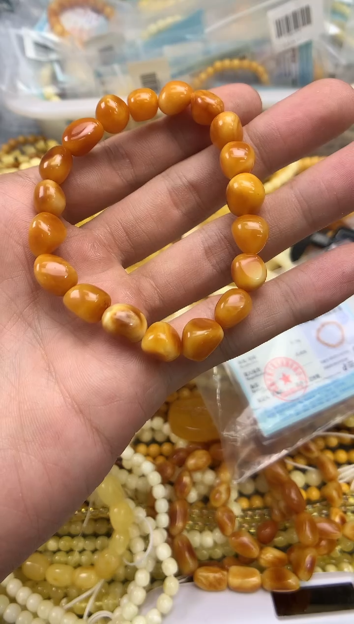 裸石蜜蜡未镶嵌手串