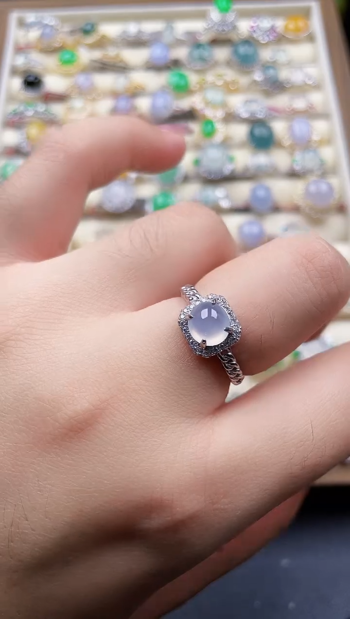 银S925镶嵌戒指翡翠36