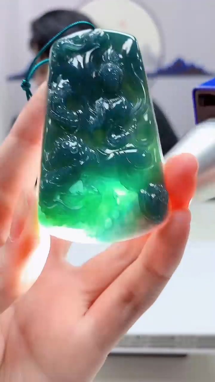 【闪购商品】定制翡翠未镶嵌5060zm-毛货挂件161观音