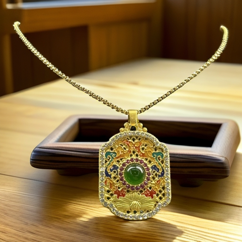 ｛老三高端甄选｝D101绿色蛋面吊坠