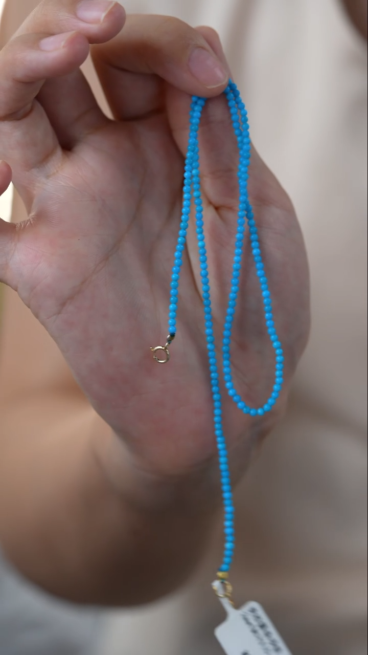 绿松石未镶嵌项链秒拍号38