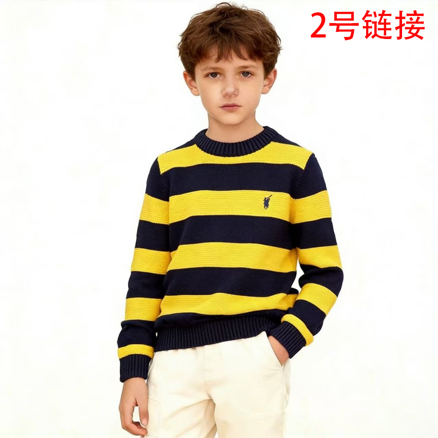 ②圆领长袖针织衫儿童绞花半高领毛衣秋冬季新款毛衫