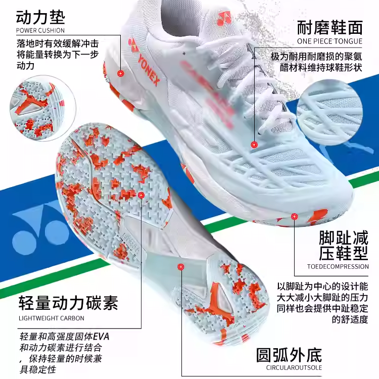 YONEX尤尼克斯SHBCD2EX羽毛球鞋yy官方正品减震专业训练比赛鞋