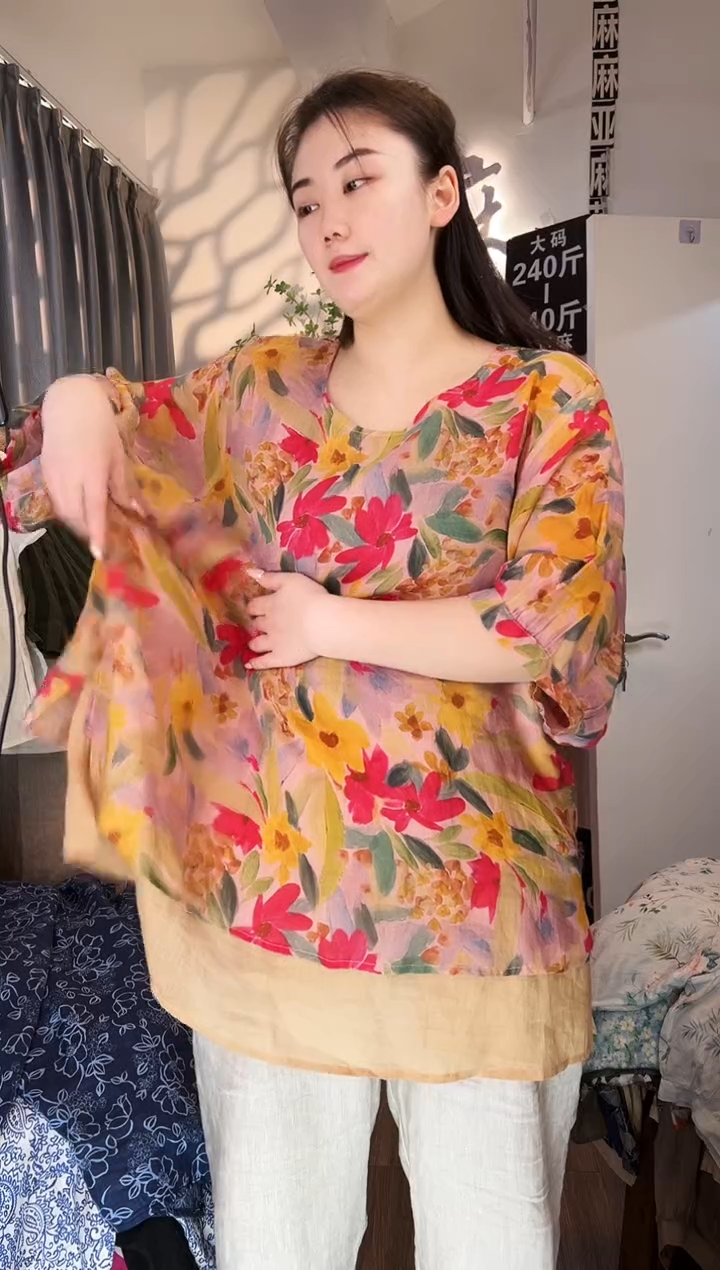 亚麻汉麻苎麻大码女装