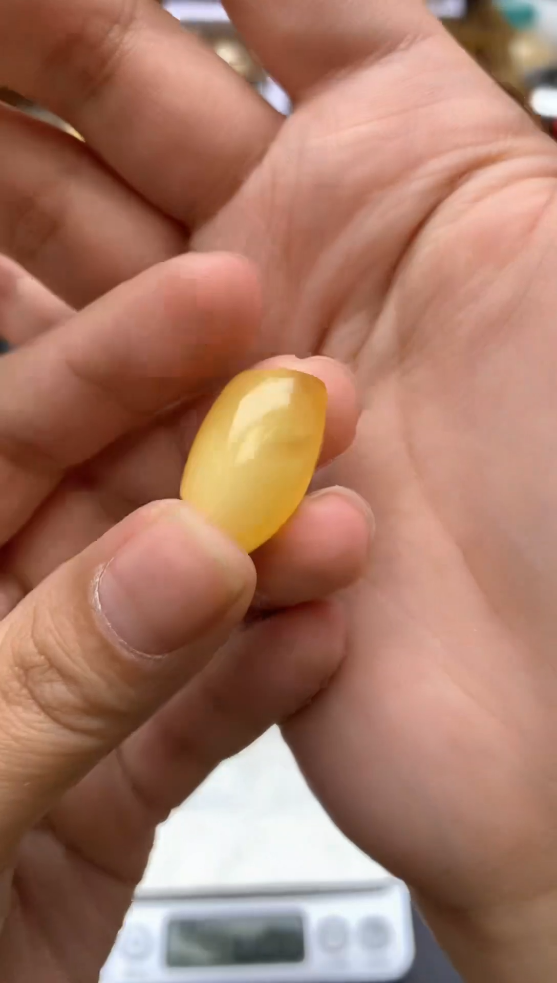 【闪购商品】琥珀珠宝奇石未镶嵌025琥珀蜜蜡花粉有纹小坑介意勿拍