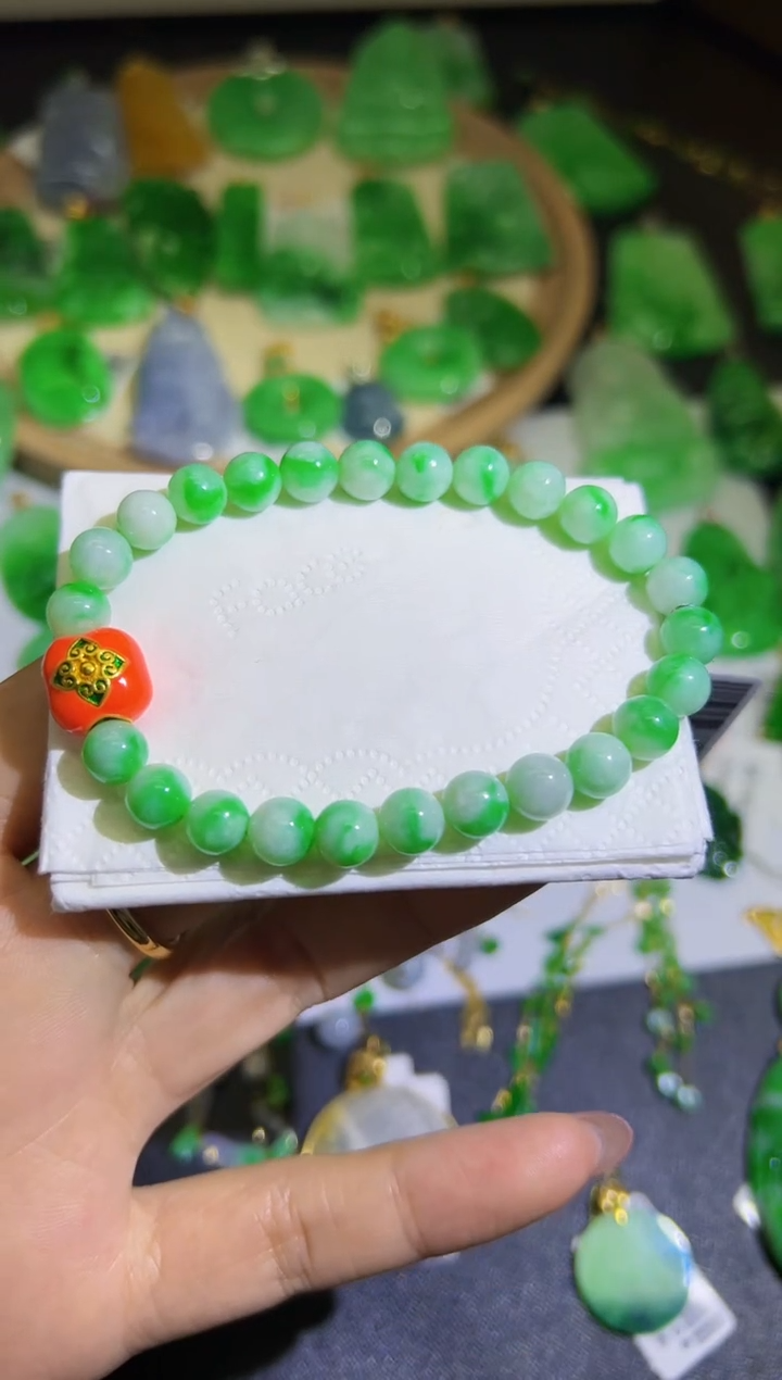 【闪购商品】翡翠手串未镶嵌Q缅料A货翡翠/支持复检/一件