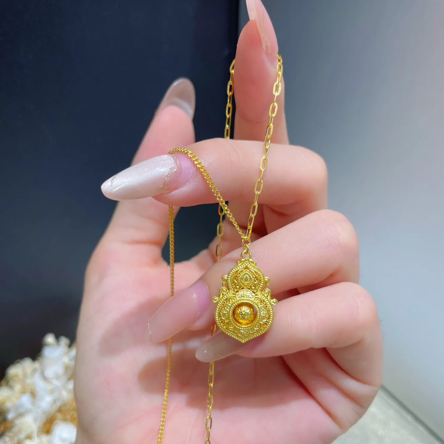 9.23克 人生四美葫芦吊坠