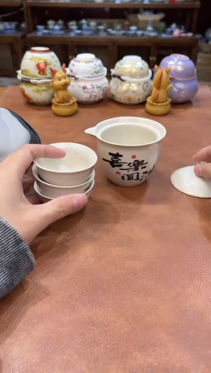 真的很便宜会开片的旅行茶具