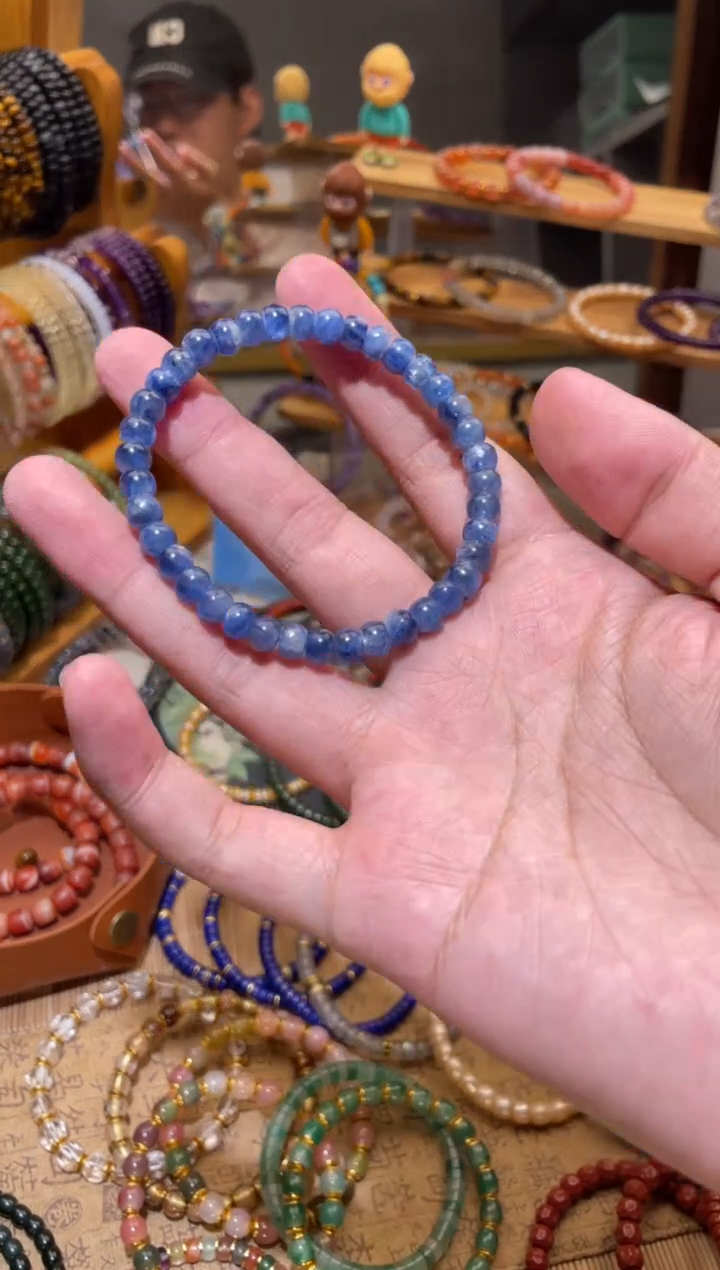 手串未镶嵌长石蓝晶石手串（数量2发货哦）