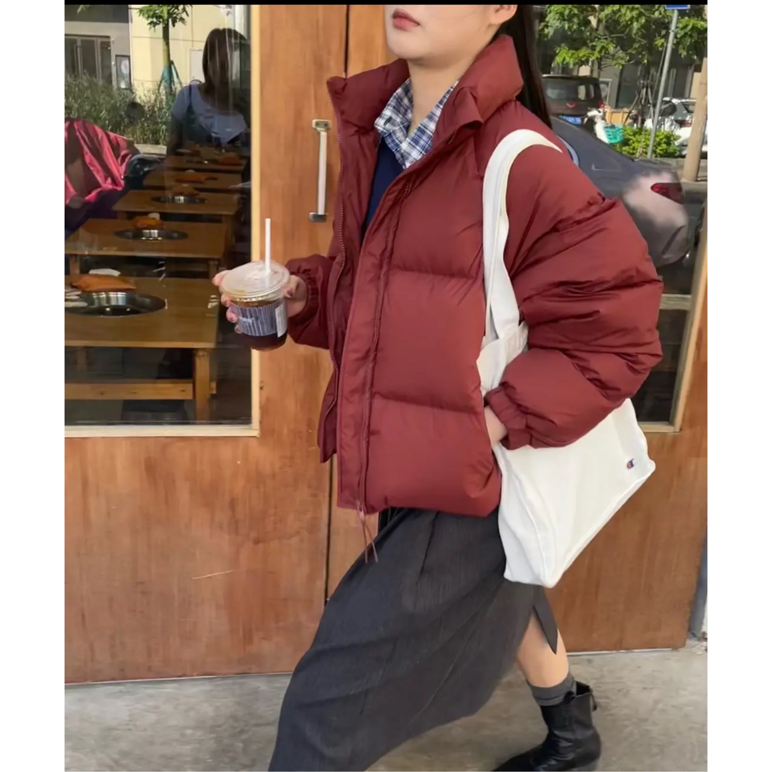 直播 韩国女装立领外套