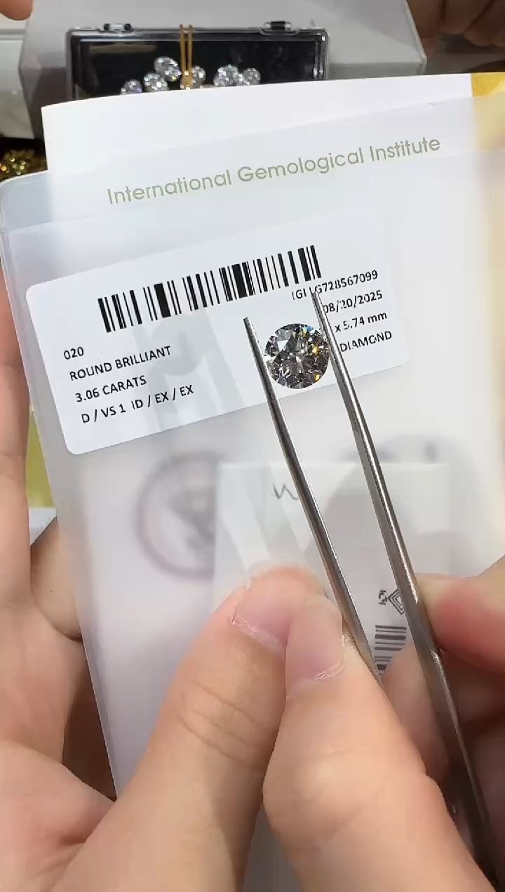 裸石实验室培育钻石@ 3.06ct 先鉴赏，再定制！